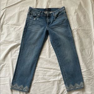 Lucky Brand Sweet Crop Embroidered Pant